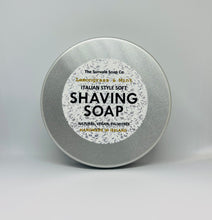 Load image into Gallery viewer, Lemongrass and Mint Shaving Soap