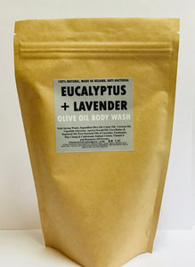 Eucalyptus and Lavender Olive Oil Body Wash Refill Pouch