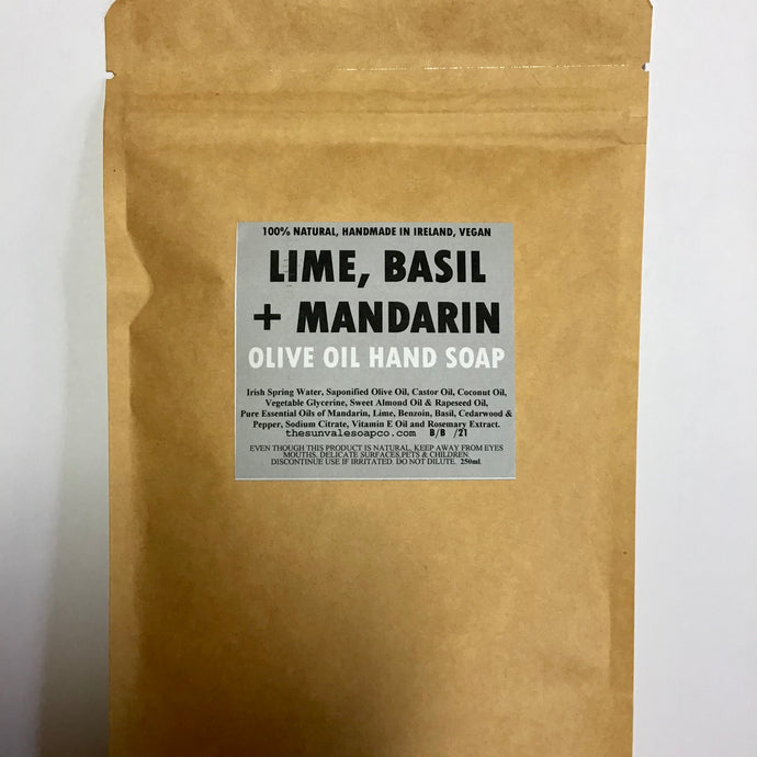 Lime, Basil + Mandarin Olive Oil Hand Soap Refill Pouch